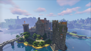 Mountain Fortress Map (1.19.3, 1.18.2) - Medieval Survival Castle 